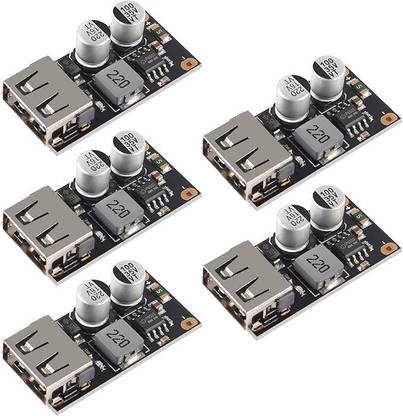 SG Flash 5Pcs 24W USB QC 3.0 Fast Charge Step-Down Buck Module Power 12V 24V DC Input Electronic Components Electronic Hobby Kit