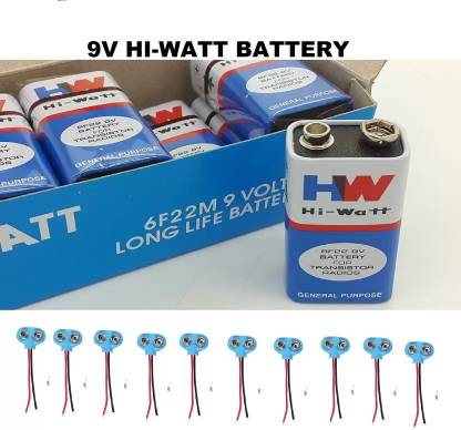 SSV CARE HLW HIW HYW 9V (pack of 10) Battery (Pack of 10) WITH Snepeer Electronic Components Electronic Hobby Kit