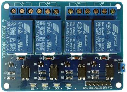 Ihc 5V 4Ch 10A Relay Module With Optocoupler Electronic Components ...