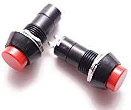 Prowans Lock On/Off 2 pin Push Button Switch Locking Car, Boat Dashboard Red pack of 2 Electronic Components Electronic Hobby Kit