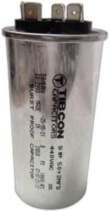 COOLTON 50+2 MFD CAPACITOR ALUMINIUM 440V FOR AIR CONDITIONER SPLIT & WINDOW AC 1&2 TON Motor Control Electronic Hobby Kit