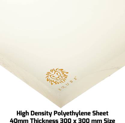 EXUBE High Density Polyethylene Sheet 40mm Thickness 300mm x 300mm Size Electronic Components Electronic Hobby Kit