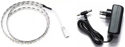 Bright Electronic Components 12V Warm White Led Strip 120Led/M with 12V 1A Power adapter Electronic Components Electronic Hobby Kit