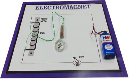 MELODY's Electromagnet with Magnetic Compass - Science Project model for School. Educational Electronic Hobby Kit