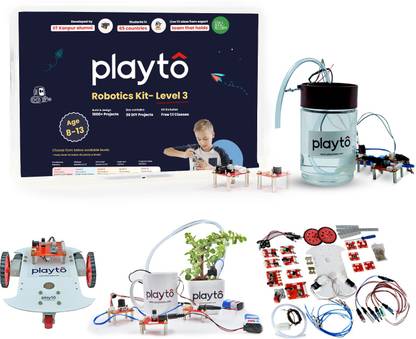 PlaytoLabs Robotics kit : Level 3 || 1000+ Projects || Best Educational Robot Toys for Kids