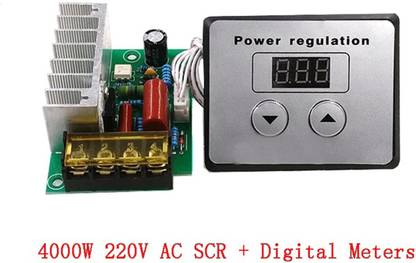 Robotbanao 4000W 220V AC SCR Voltage Regulator Dimmer Electric Motor Speed Controller Motor Control Electronic Hobby Kit