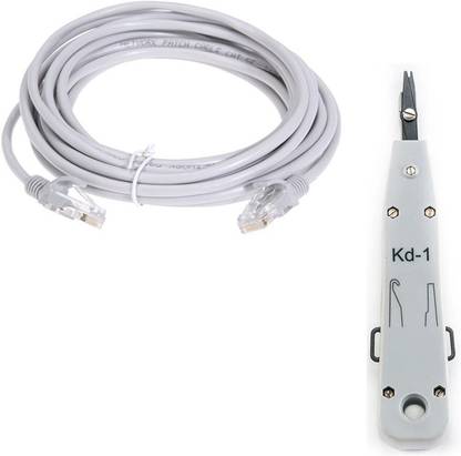 Crafts Haveli Networking Tool Kit Combo 2Mtr LAN Patch Cable & Punch Down Tool KD1 Power Supply Electronic Hobby Kit