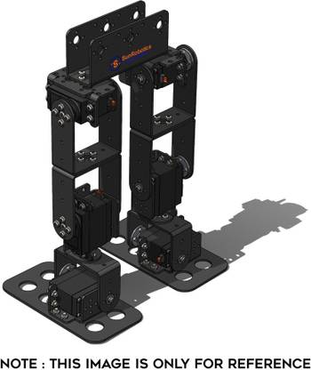 SunRobotics 6DOF Biped Humanoid Robot Chassis DIY Kit Metal Geared Servo Motor (Unassembled) Electronic Components Electronic Hobby Kit