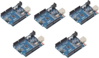 MAG BEE SMD Arduino UNO R3 compatible with 1 Feet USB Data Cable Pack Of 5 Electronic Components Electronic Hobby Kit