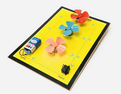 SR ROBOTICS Parallel Circuit With Dc Motor - Science Working Model Multi color Educational Electronic Hobby Kit