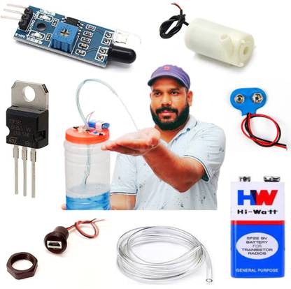 MF Traders Automatic Hand Sanitizer Dispenser Machine Complete Kit | School Project Kit Light Electronic Hobby Kit
