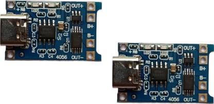 Electronics Crafts TP4056 1A Li-ion Battery Charging Module With Current Protection - Type C 2pcs Micro Controller Board Electronic Hobby Kit