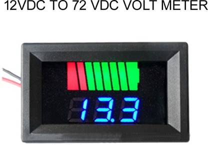 electrolight Charge Level Indicator 12V-72V Lithium Battery Capacity Meter LED Display. Voltmeter