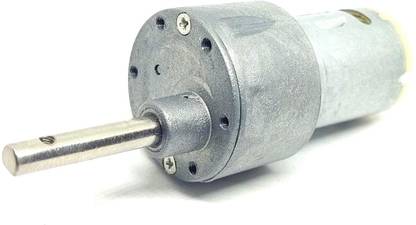 INVENTO 12v 15 Kg-cm 300 rpm DC Side Shaft High Torque Geared Motor Heavy Duty Automotive Electronic Hobby Kit