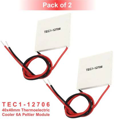 Scienticy TEC1-12706 12V 92W Thermoelectric Peltier Cooler Module Good quality (Pack of 2) Electronic Components Electronic Hobby Kit