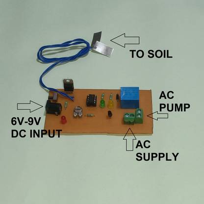 PROJECT HUB - FOR INNOVATIVE BHARAT Automatic Plant Irrigation System using Soil moisture sensor AC LOAD Educational Electronic Hobby Kit