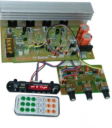RS SATRON Combo 1200 Watt(PMPO)Amp Board with Bass Trable Board&Bluthtooth FM Card Remote Electronic Components Electronic Hobby Kit
