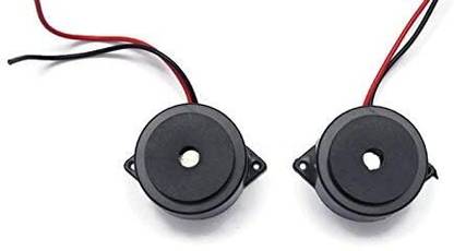 SP Electron Pack of 2 Pcs Wire Attached DC Big Buzzer, Piezo Electronic Buzzer Alarm Electronic Components Electronic Hobby Kit