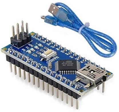 KNOWLEDGE KNOTS Nano V3.0 ATmega328P CH340G Controller Development Board Module Micro Controller Board Electronic Hobby Kit
