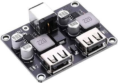 InkOcean 12V 24V to QC3.0 Fast Charge Dual USB Charging Board Step-Down Module Electronic Components Electronic Hobby Kit