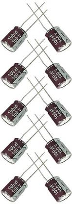 ELPH 200 Pcs 100uf 100V Electrolytic Capacitor 100 Micro Farad 100 Volt Condenser Electronic Components Electronic Hobby Kit