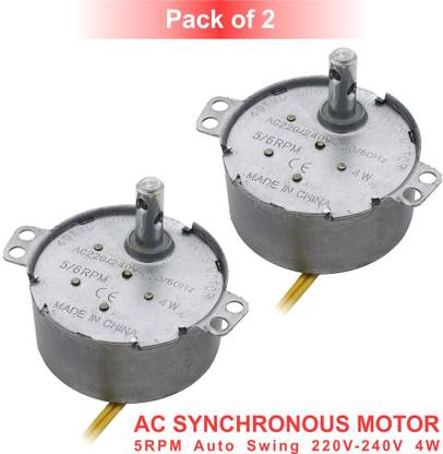 Scienticy 5RPM Auto Swing AC Synchronous Motor 220V-240V 4W good quality (Pack of 2) Motor Control Electronic Hobby Kit