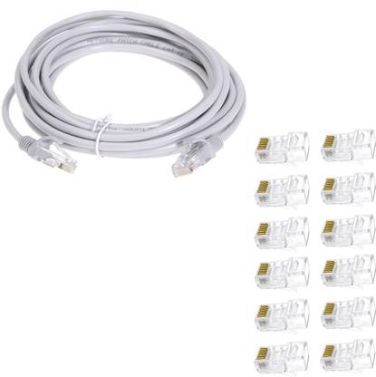 Crafts Haveli Networking Tool Kit Combo 2Mtr LAN Patch Cable & RJ 45 Connector 12pc Power Supply Electronic Hobby Kit
