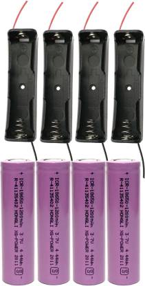 UNIXAA Single Battery Holder with 1200mAh Rechargeable Battery(4 Holder with 4 Battery) Electronic Components Electronic Hobby Kit