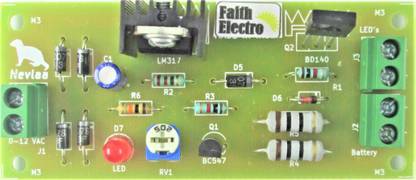 FaithElectro 12 Volts LED Emergency Light with Automatic Battery charging Board Electronic Components Electronic Hobby Kit