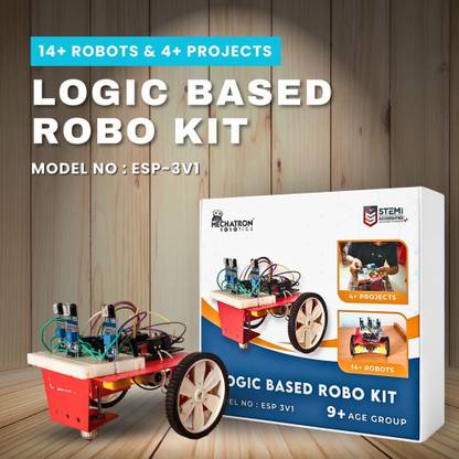 मैक्ट्रॉन रोबोटिक्स Logic Based Robo Kit ESP3V1 (20+ Projects) शिक्षात्मक इलेक्ट्रॉनिक हॉबी किट
