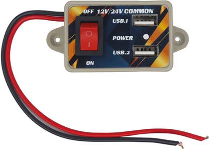 Prowans 12V to 5V DC converter with 2 USB jacks for mobile charging application Electronic Components Electronic Hobby Kit