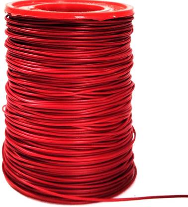 Wizzo (92 Meters) 7 Threads 42 Guage / 0.0025 AWG PVC Coated Jumper Wire Red Electronic Components Electronic Hobby Kit
