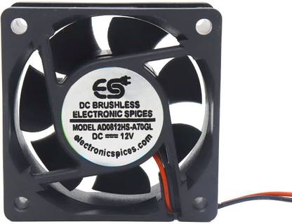 Electronic Spices Mini 6025 2.40 Inch Brushless 12v Dc Cooling Fan Single Piece Electronic Components Electronic Hobby Kit