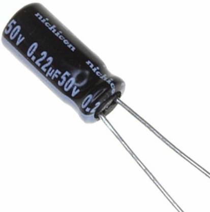 SHOKITECH 0.22µF 50V Electrolytic Capacitor (Pack of 50) Electronic Components Electronic Hobby Kit