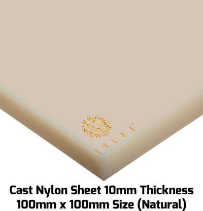EXUBE Cast Nylon Sheet 10mm Thickness 100mm x 100mm (Natural) Electronic Components Electronic Hobby Kit