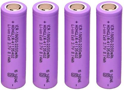 SG Flash 4 PCS 18650 Li-ion Rechargeable 2200mAh Lithium 42 GRAMS EACH Electronic Components Electronic Hobby Kit