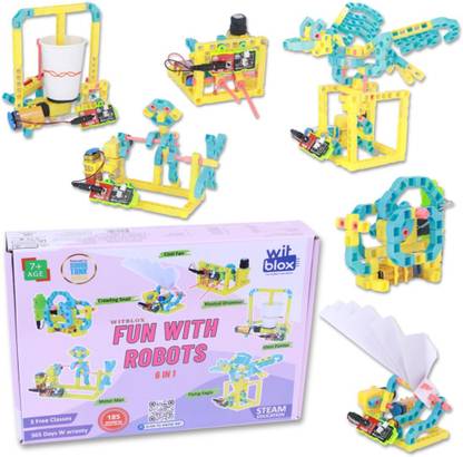 WitBlox 6 in 1 Robotics Kit, Plug & Fit Modular Electronics Circuits Arduino Compatible Game Electronic Hobby Kit