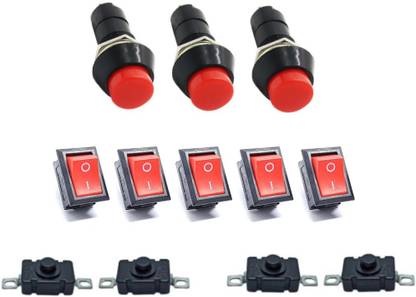 77Q Tactile Switch, Push button switch, Rocker switch Multi Switches pack of 12 Electronic Components Electronic Hobby Kit