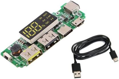 ERHIndia Power Bank Module Type-C Input and Micro USB Fast Charging with Type-C Power Supply Electronic Hobby Kit