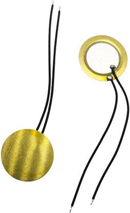 INVENTO 2Pcs 12mm Piezo Ceramic Elements Sounder Sensor Trigger Drum Disc Buzzer Copper Automotive Electronic Hobby Kit