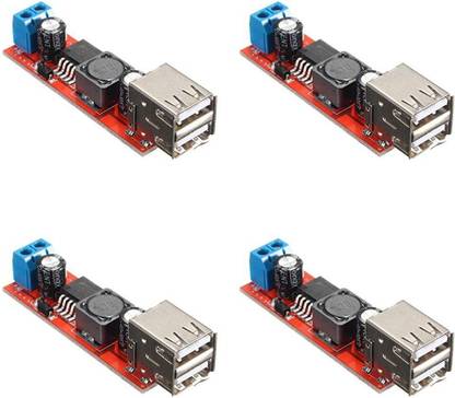 Flyrobo (4 Pcs) Pro3D 3A Dual USB 6V-40V To 5V Step Down DC Charger Converter Module Electronic Components Electronic Hobby Kit