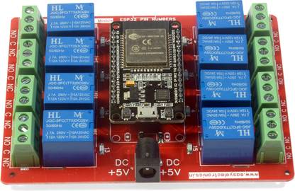 Easy Electronics ESP32 Based 8-Channel Relay Board Micro Controller Board Electronic Automotive Electronic Hobby Kit