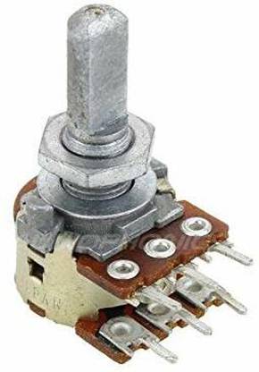 Prowans 20pcs 100K Ohm Potentiometer Pot Variable Resistor 6 Pins Split Shaft Rotary Electronic Components Electronic Hobby Kit