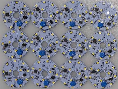 Noval DOB CHIP 6W 220V Direct LED White Pack of 3 (50x50 mm) Light Electronic Hobby Kit