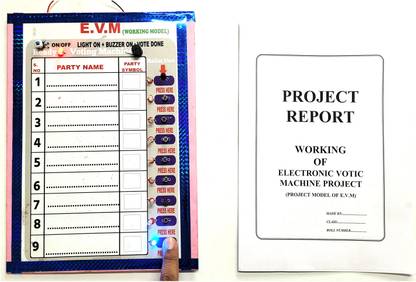 ONTEX ELECTRONICS EVM Electronic Voting Box and Machine Physics Project and Working Model Educational Electronic Hobby Kit