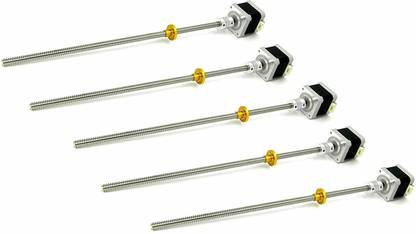 INVENTO 5pcs Nema 17 4.2 Kg-cm StepperMotor+coupling with 800mm Lead Screw threadTR8 8mm Automotive Electronic Hobby Kit