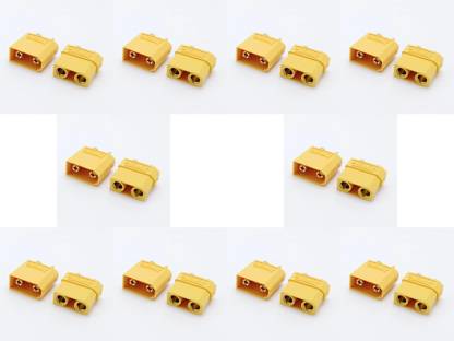 Flyrobo (10 pc) XT90 Male Female Connector Pair - - Electronic Components Electronic Hobby Kit