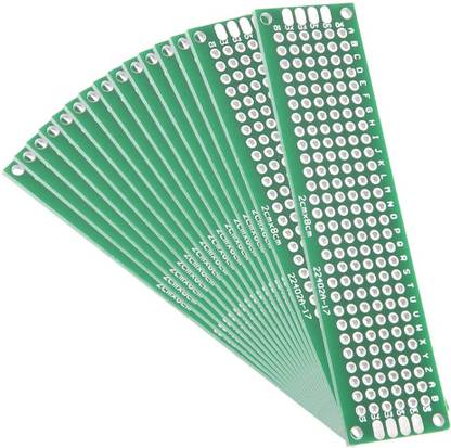 Aktronics 2x8cm Double Sided PCB Board Universal Printed Circuit Proto Board (10 Piece) Electronic Components Electronic Hobby Kit
