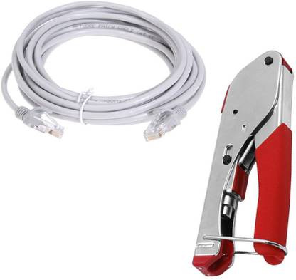 Crafts Haveli Networking Tool Kit Combo 2Mtr LAN Patch Cable & Compression Tool Power Supply Electronic Hobby Kit