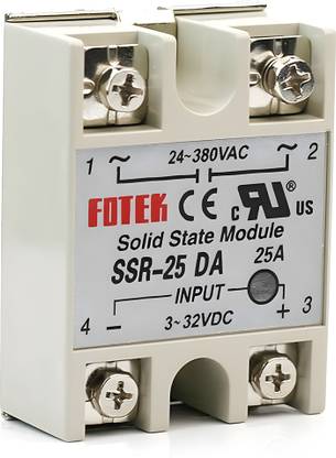R&D Fotek SSR-25 DA DC-AC 25A Solid State Relay (SSR-25 DA) Electronic Components Electronic Hobby Kit